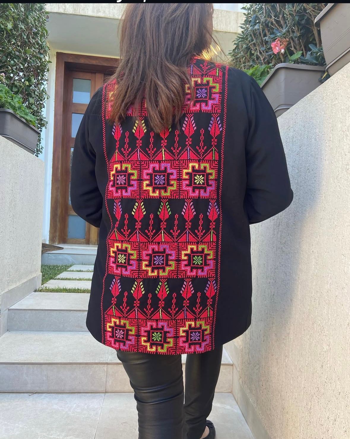 Handcrafted Palestinian embroidery jacket - Image 1
