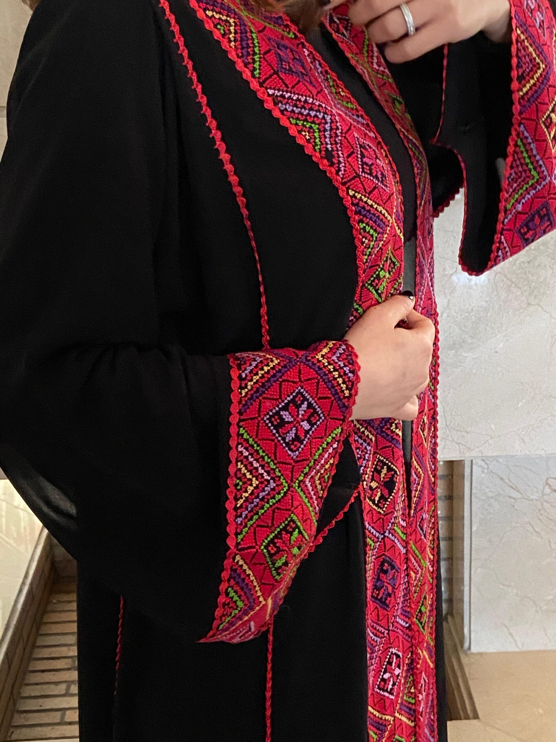 Handcrafted Palestinian embroidery abaya - Image 1