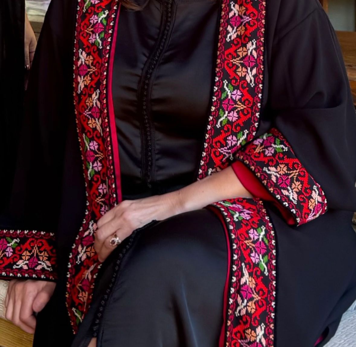 Handcrafted Palestinian embroidery abaya - Image 1