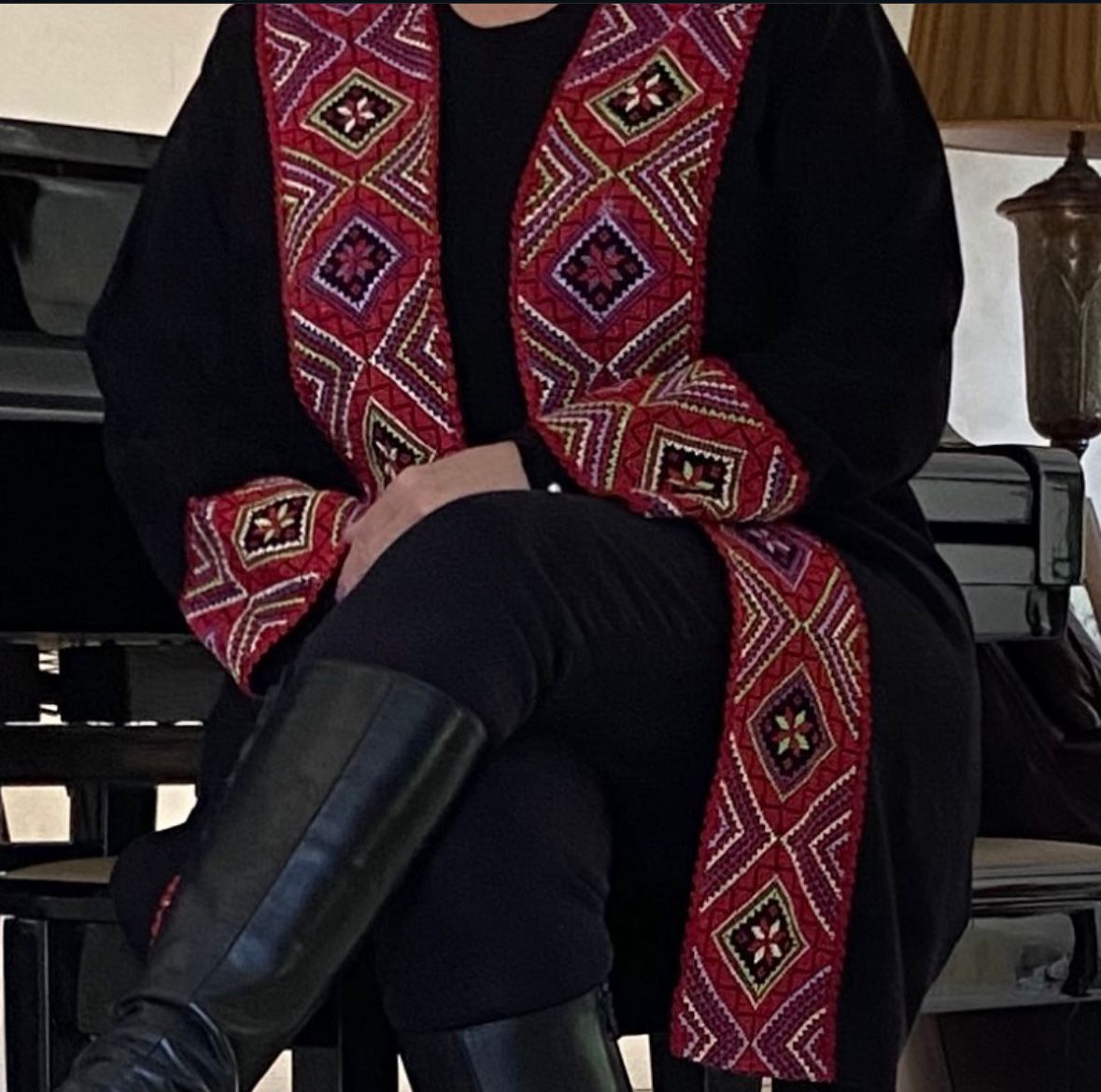 Handcrafted Palestinian embroidery jacket - Image 1