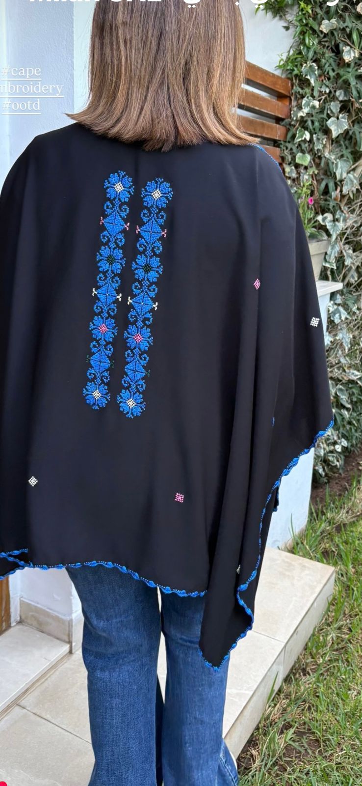 Handcrafted Palestinian embroidery Cape - Image 2