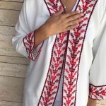 Elegant Handcrafted Palestinian embroidery abaya