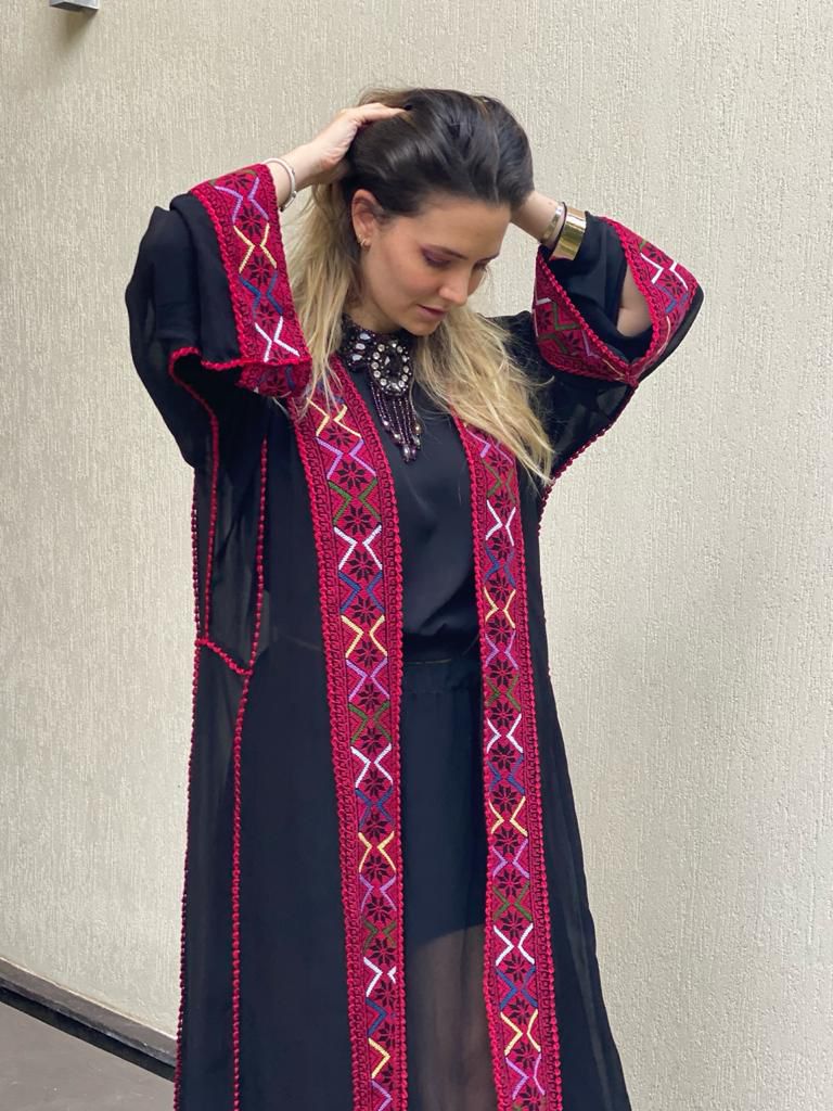 Handcrafted Palestinian embroidery abaya - Image 1