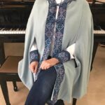 Moroccan Cape with Palestinian Embroidery