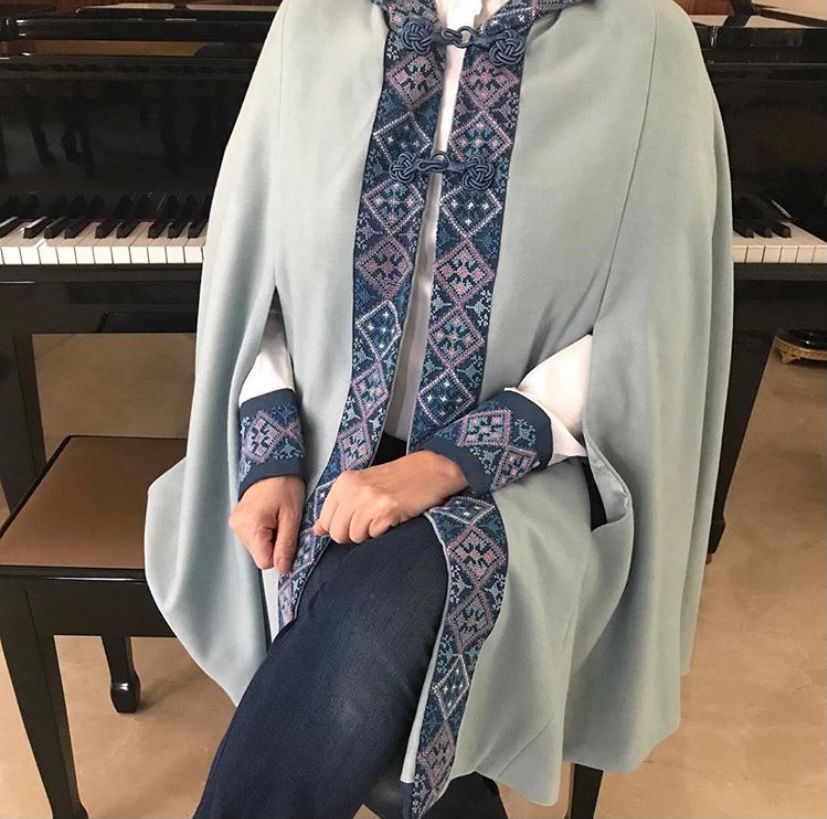Moroccan Cape with Palestinian Embroidery - Image 1