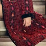 Handcrafted Palestinian embroidery Knee length coat