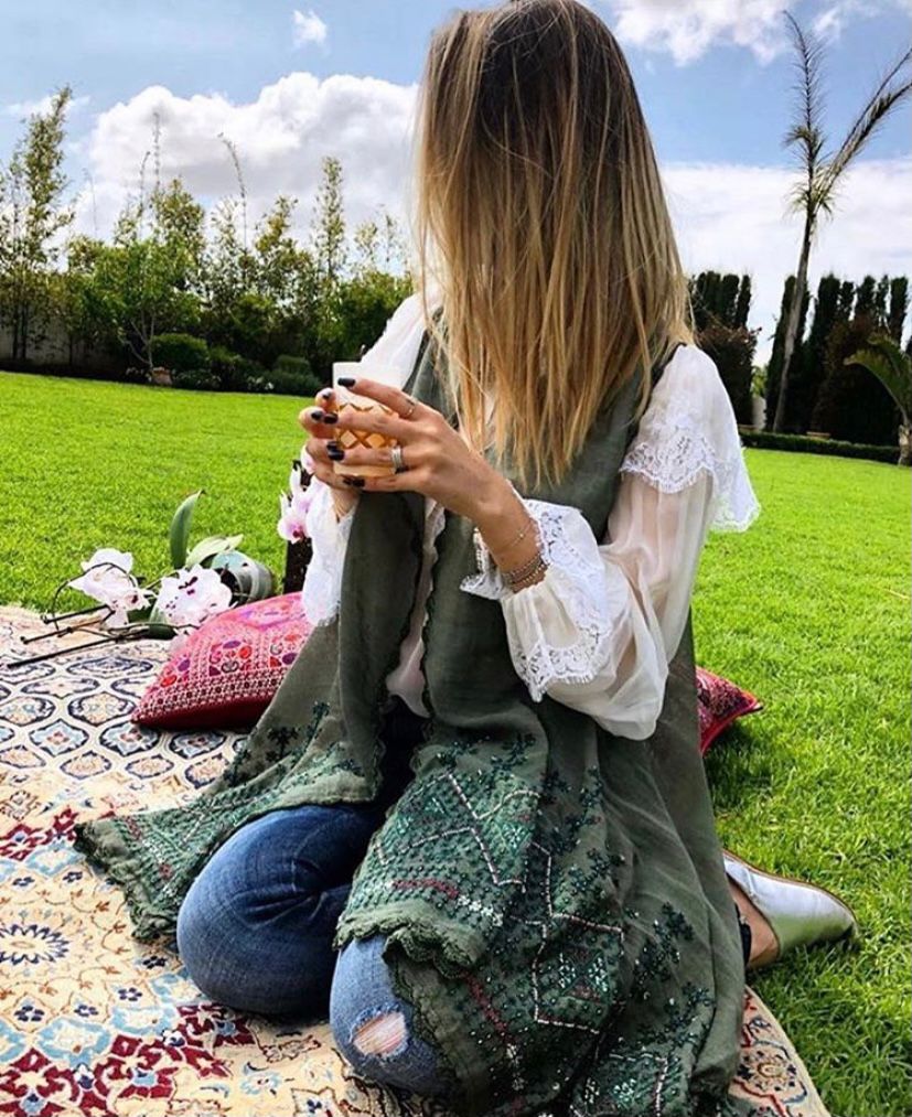 Handcrafted Palestinian embroidery Gilet - Image 1