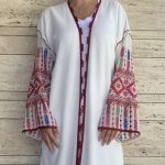 Elegant Handcrafted Palestinian embroidery abaya