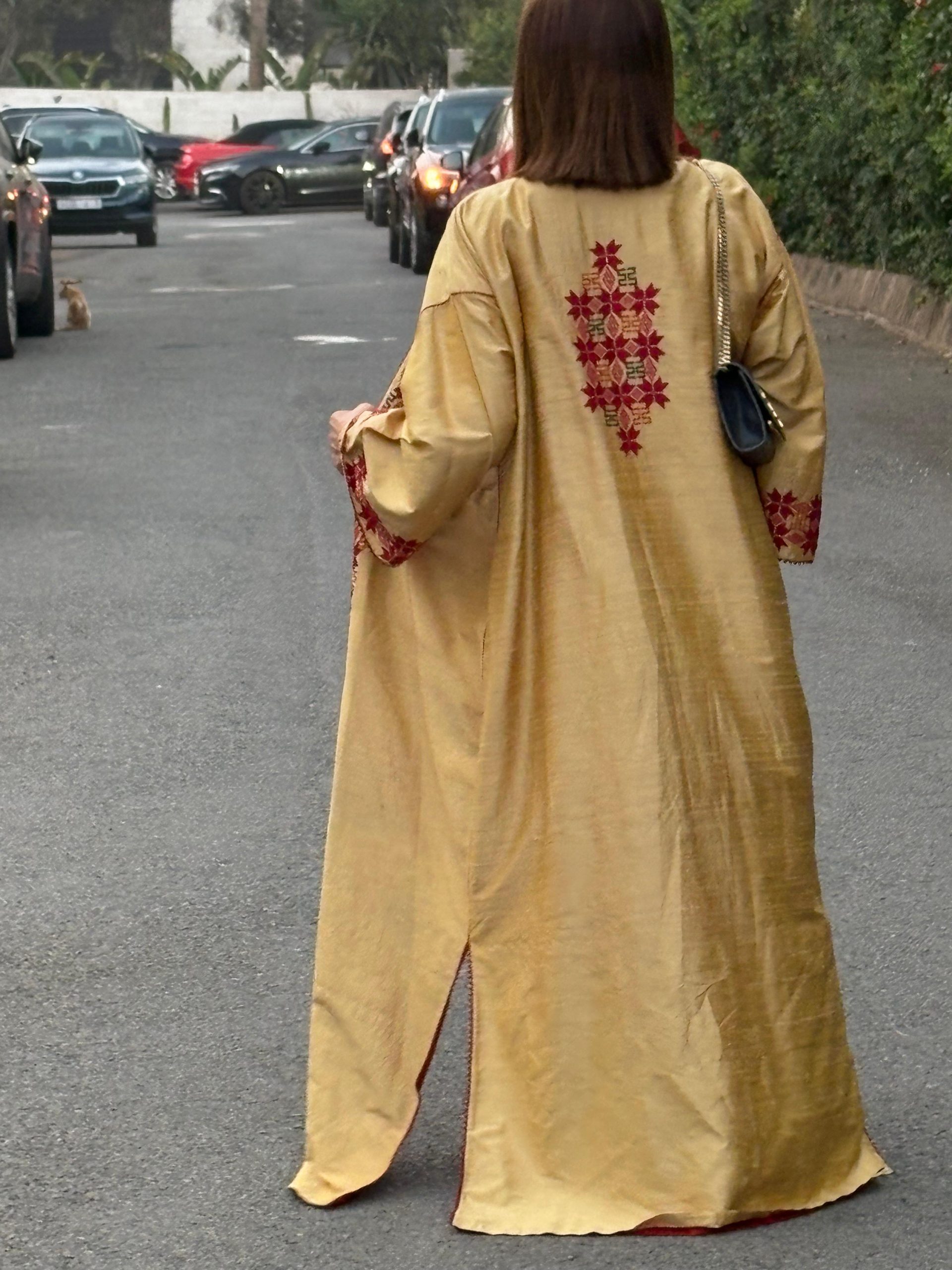 img45 Elegant raw silk abaya - Image 1