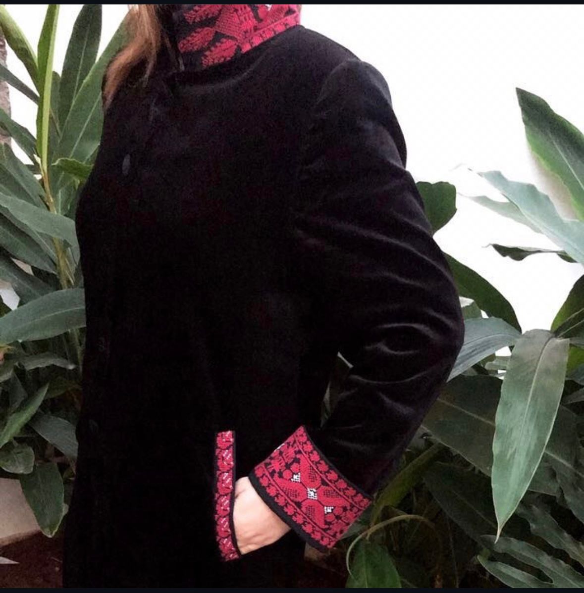 jackst Palestinian embroidery velvet jacket - Image 1