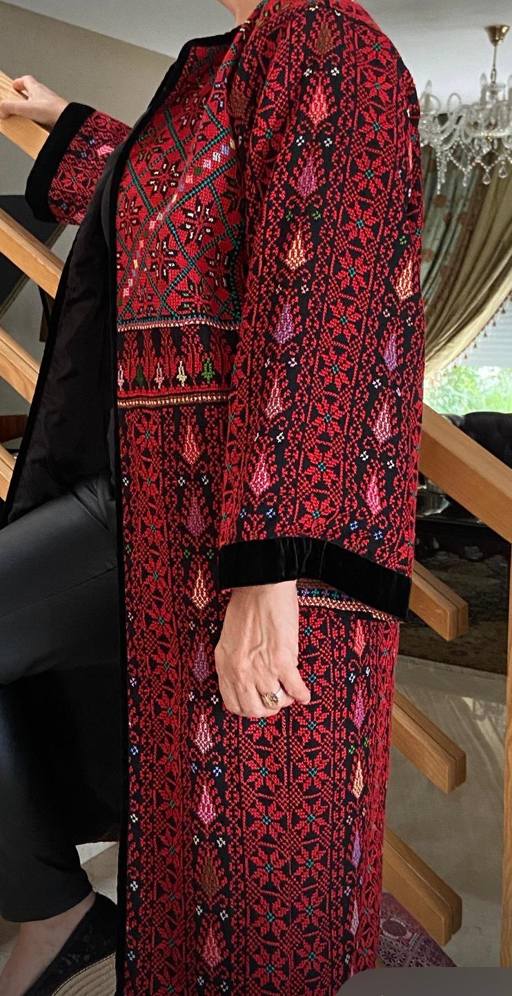 Embroidered with patience and love long jacket Embroidered with patience and love long jacket - Image 1