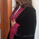 Palestinian embroidery velvet jacket